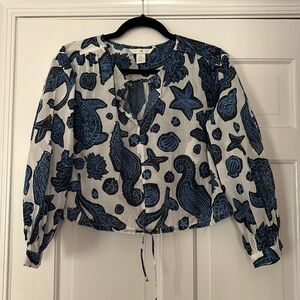 H&M sheer sea print top